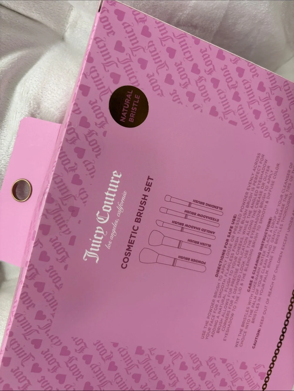 Juicy Couture Natural Bristle Cosmetic Brush Set